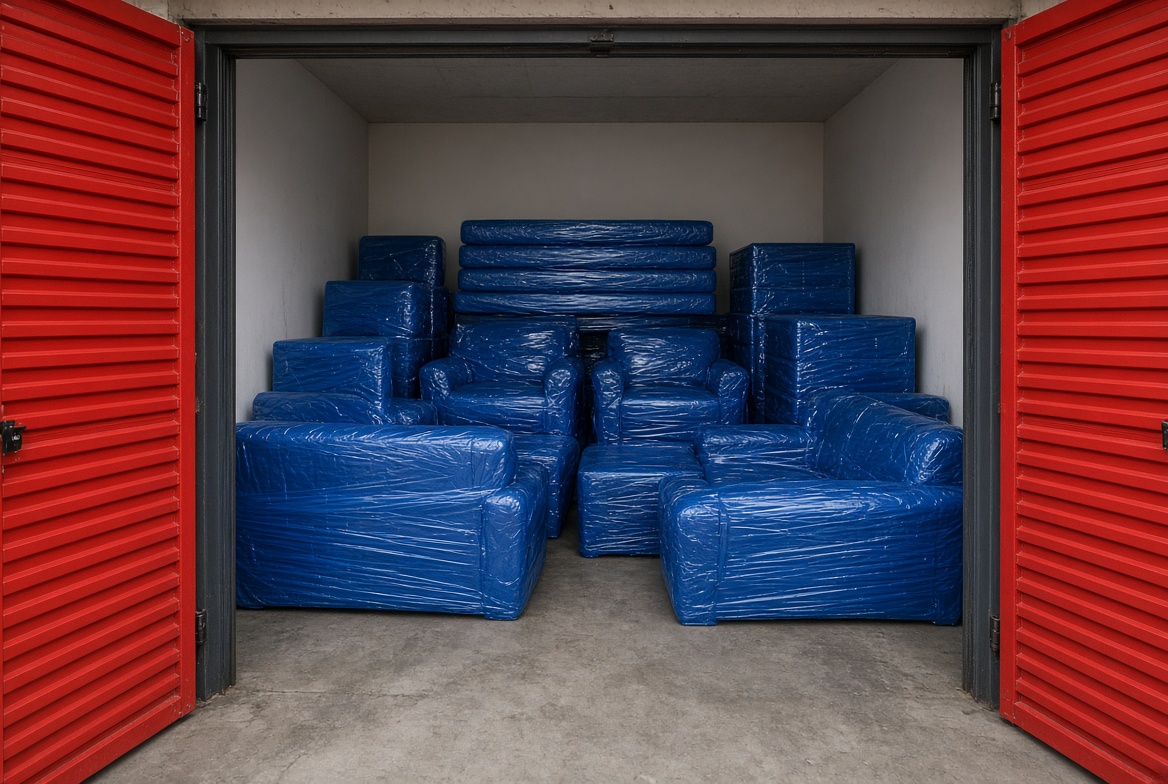 Minibodega con muebles guardados